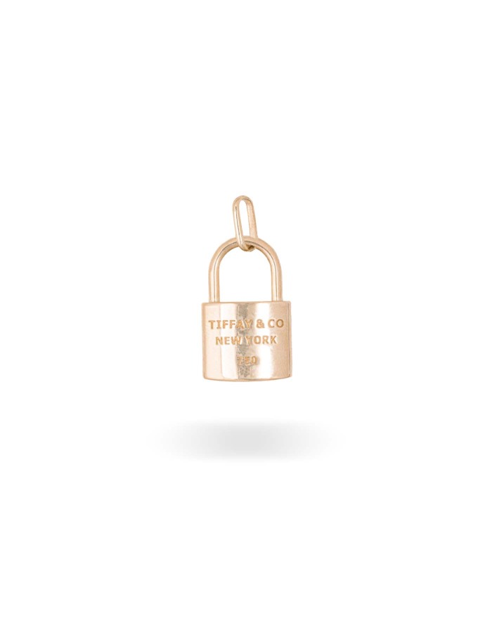 آویز طلا قفل تیفانی بزرگ