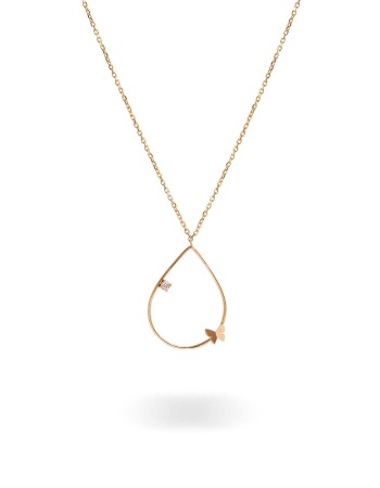 گردنبند طلا باترفلای اشک