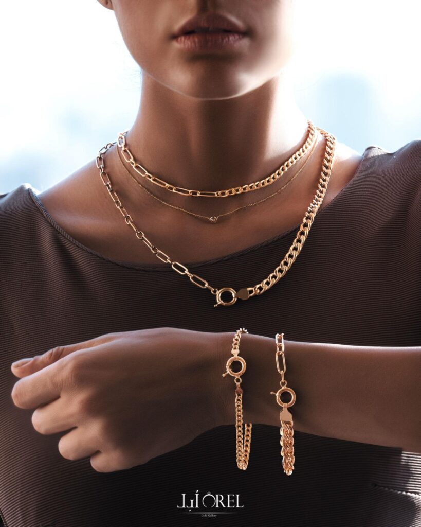 عکس گردنبند و دستبند طلا گالری طلای ارل