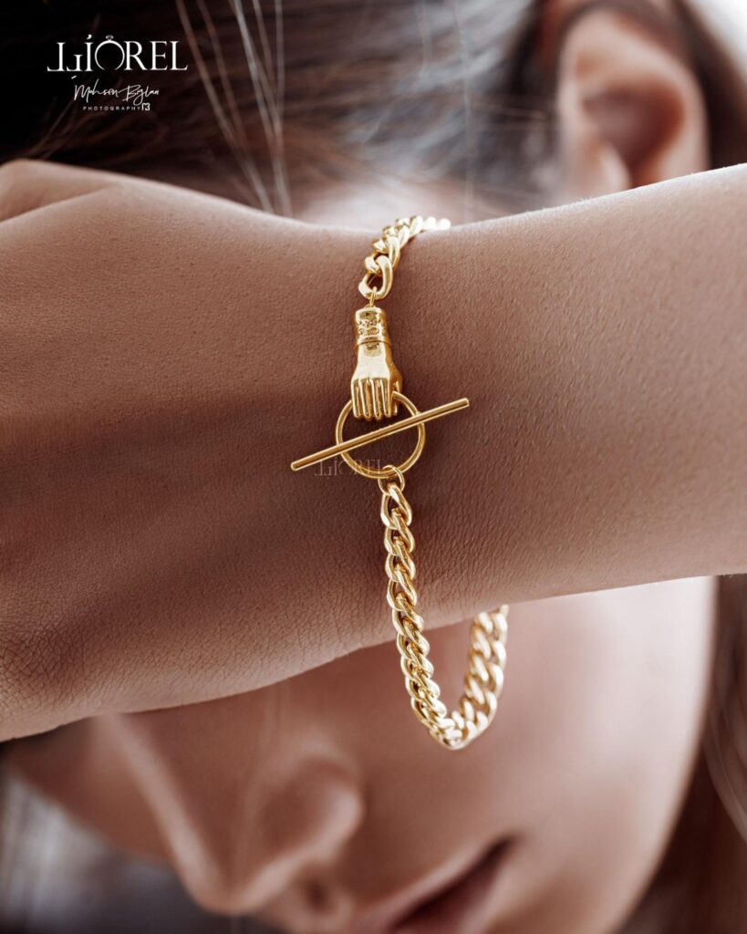 عکس دستبند طلا مدل دست و حلقه گالری طلای ارل